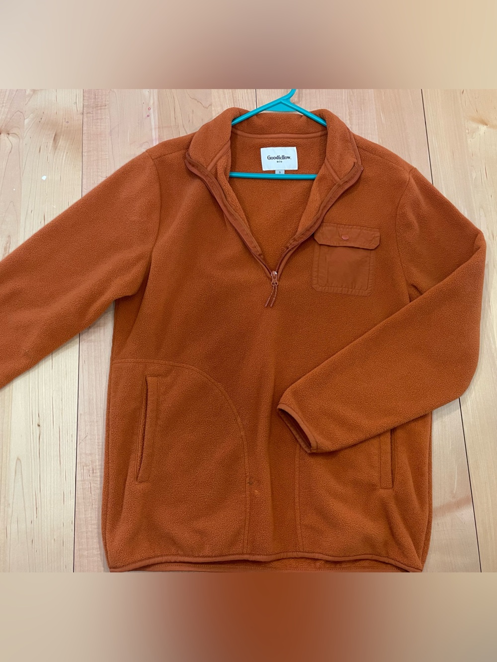 Goodfellow & Rust Quarter-Zip Fleece Jacket